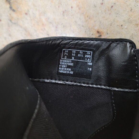 Clarks Camzin Hale Black Ankle Zip Buckle Chelsea Biker Office Work Boots US 10 - Picture 8 of 8